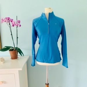 Nike Light Blue Dri Fit Half Zip Pullover L